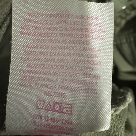 *3 for $15* NOBO Olive Green Distressed High Rise Button Fly Denim Shorts S 1 - Picture 5 of 9